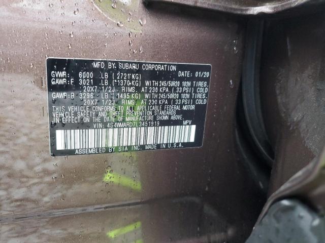 2020 SUBARU ASCENT TOU 4S4WMARD7L3451919
