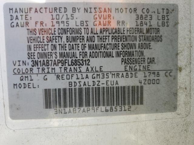 2015 NISSAN SENTRA S - 3N1AB7AP9FL685312