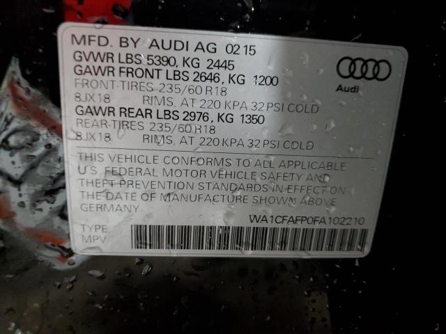 2015 AUDI Q5 PREMIUM - WA1CFAFP0FA102210