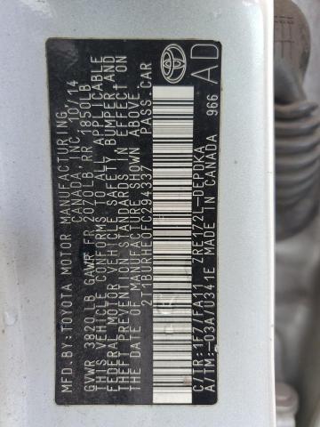 2015 TOYOTA COROLLA L - 2T1BURHE0FC294337