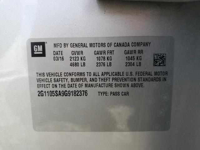 2016 CHEVROLET IMPALA LT - 2G1105SA9G9182376