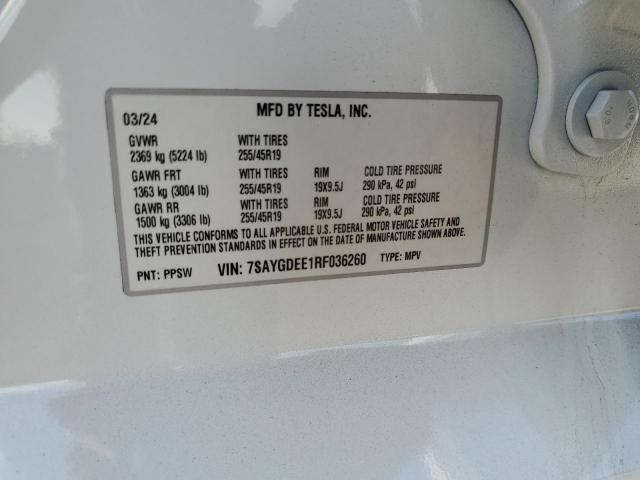 2024 TESLA MODEL Y - 7SAYGDEE1RF036260