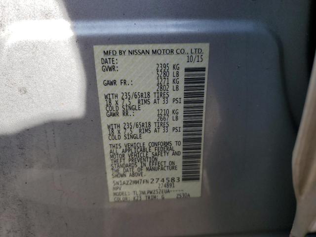 2015 NISSAN MURANO S - 5N1AZ2MH7FN274583