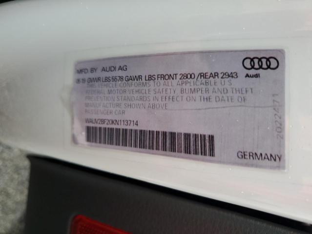 2019 AUDI A7 PRESTIG WAUV2BF20KN113714