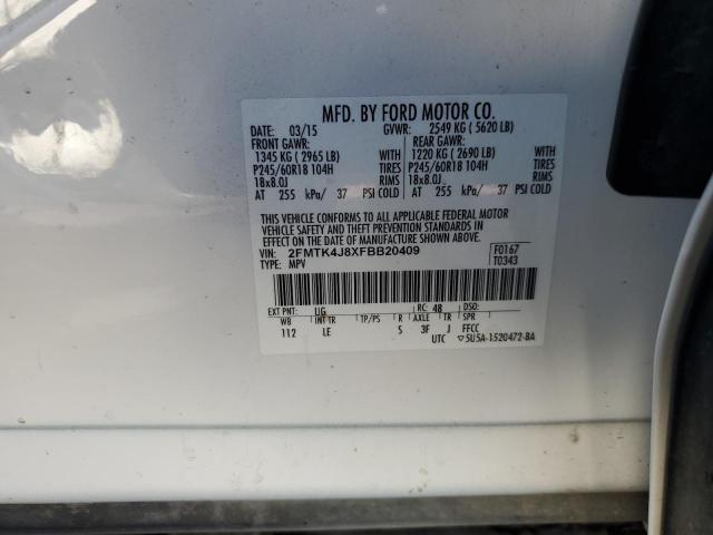 2015 FORD EDGE SEL - 2FMTK4J8XFBB20409