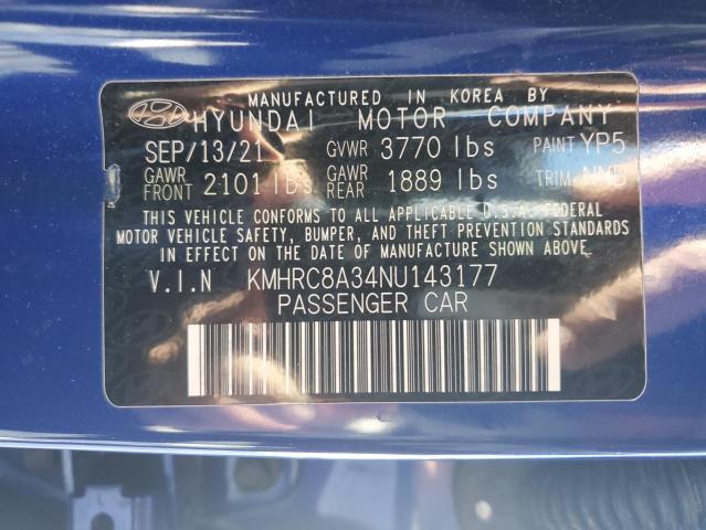 2022 HYUNDAI VENUE SEL - KMHRC8A34NU143177