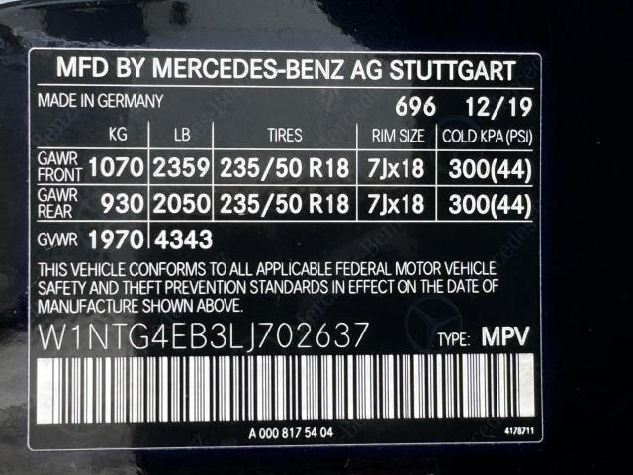 Lot #2976941684 2020 MERCEDES-BENZ GLA 250