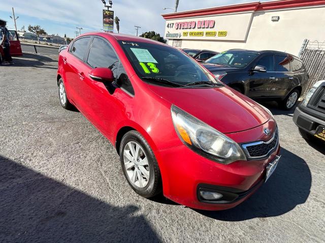 KIA RIO EX 2013 red sedan 4d gas KNADN4A30D6164254 photo #1