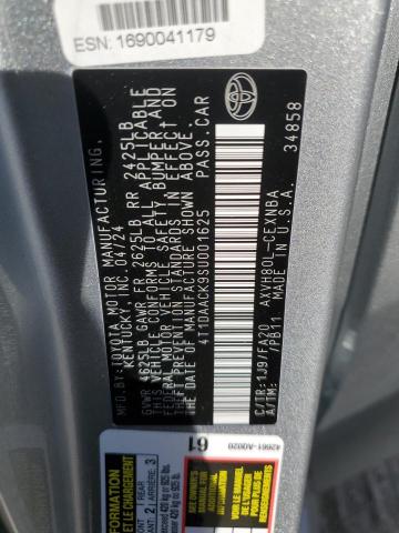 VIN 4T1DAACK9SU001625 2025 TOYOTA CAMRY no.13