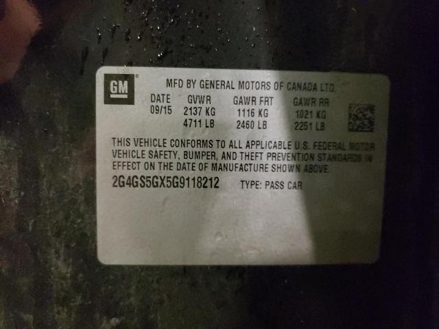 2016 BUICK REGAL 2G4GS5GX5G9118212