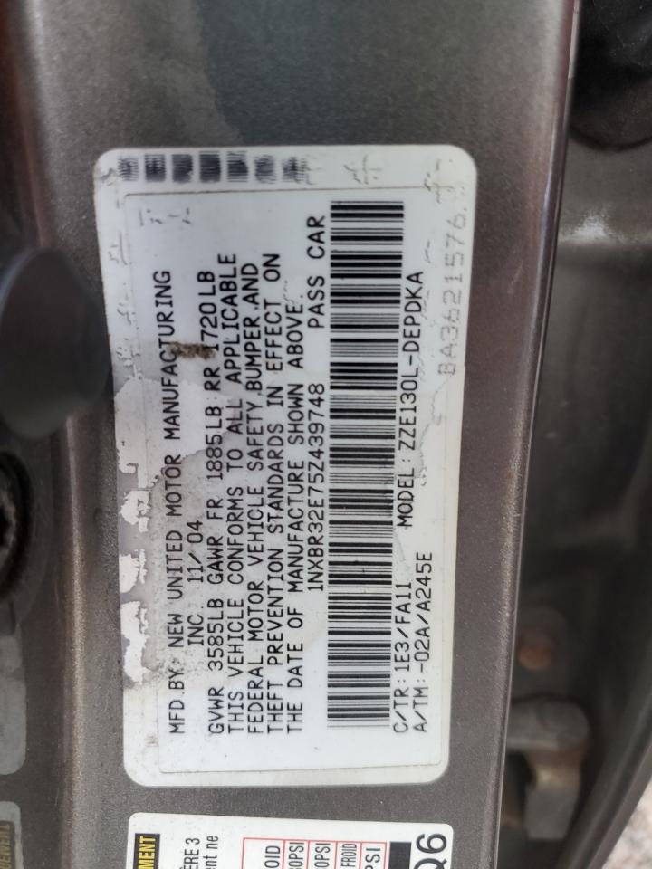 Lot #2969642388 2005 TOYOTA COROLLA CE