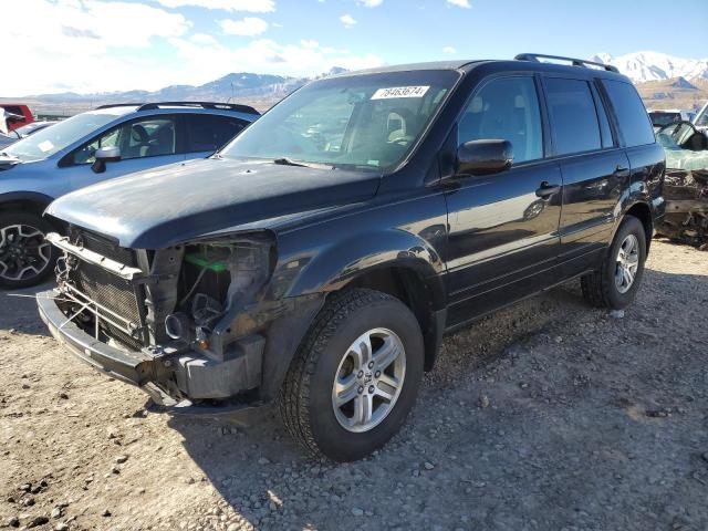 HONDA PILOT EX 2005 black 4dr spor gas 5FNYF18435B054271 photo #1