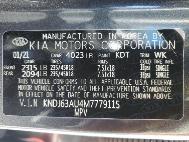 VIN KNDJ63AU4M7779115 2021 KIA SOUL no.13