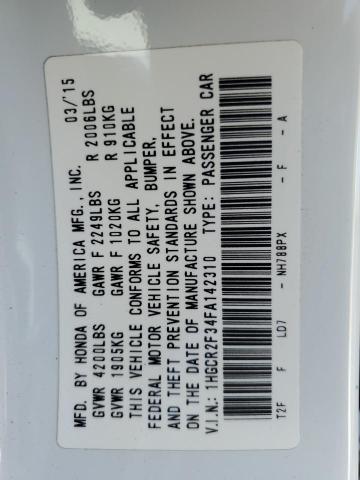 2015 HONDA ACCORD LX - 1HGCR2F34FA142310
