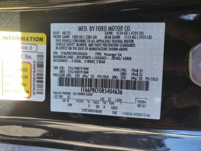 2024 FORD MUSTANG GT - 1FA6P8CF0R5404636