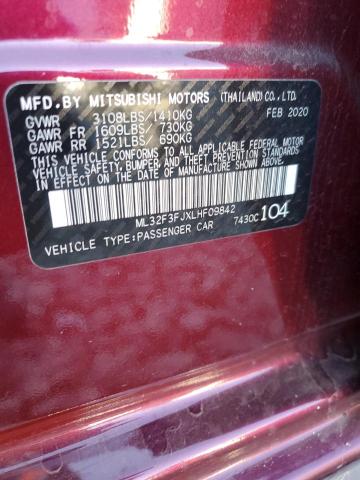 2020 MITSUBISHI MIRAGE G4 - ML32F3FJXLHF09842