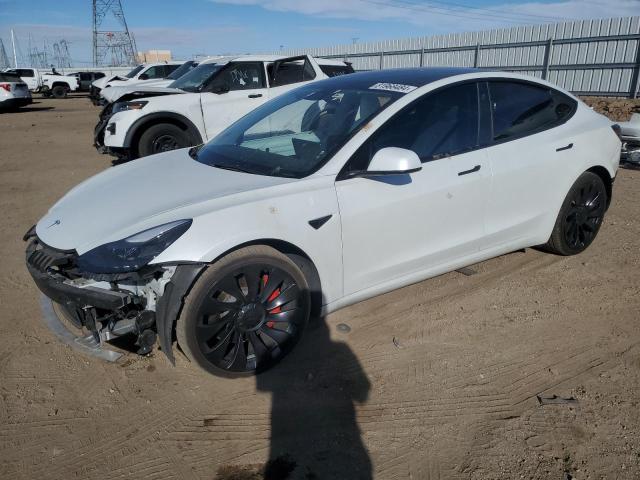 TESLA MODEL 3 2022 white  electric 5YJ3E1EC9NF270019 photo #1