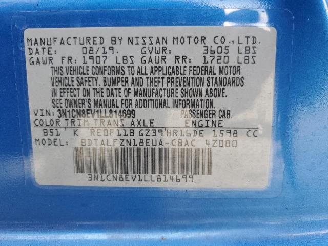 2020 NISSAN VERSA SV - 3N1CN8EV1LL814699