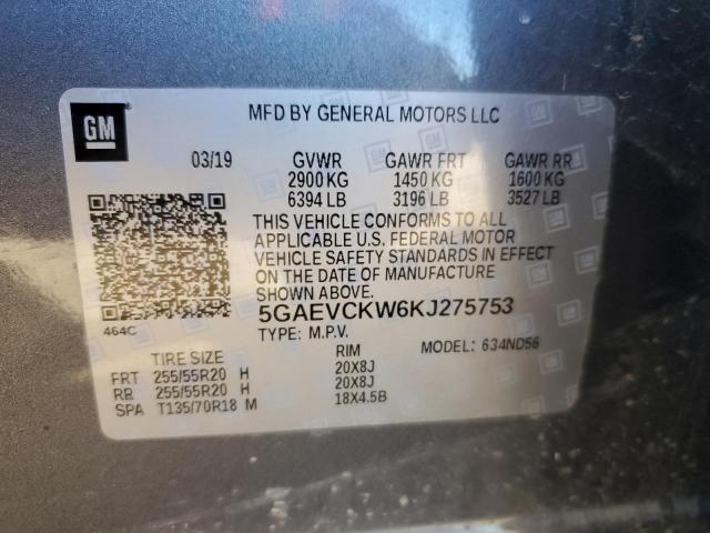 2019 BUICK ENCLAVE AV - 5GAEVCKW6KJ275753