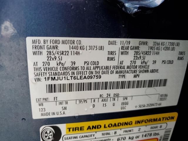 2020 FORD EXPEDITION - 1FMJU1LT6LEA09759