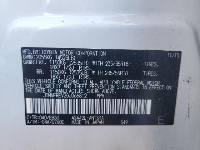 2016 TOYOTA RAV4 SE - JTMNFREV2GJ066812