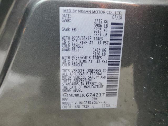2018 NISSAN PATHFINDER - 5N1DR2MM1JC674217