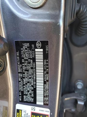 2019 TOYOTA CAMRY L - 4T1B11HK6KU261884