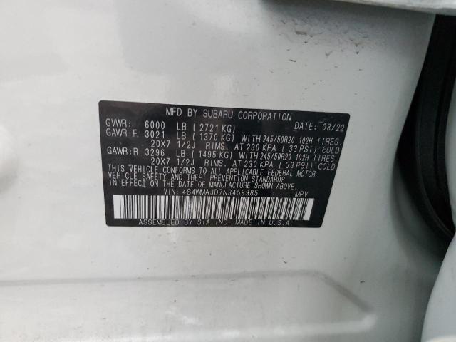 2022 SUBARU ASCENT ONY 4S4WMAJD7N3459985
