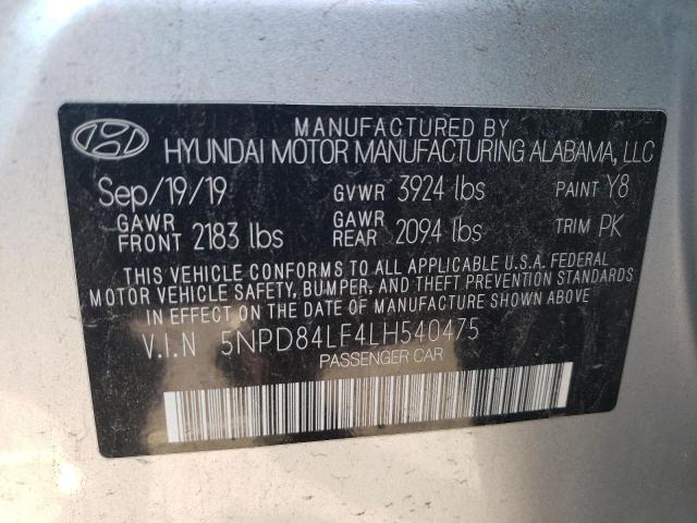 VIN 5NPD84LF4LH540475 2020 HYUNDAI ELANTRA no.13