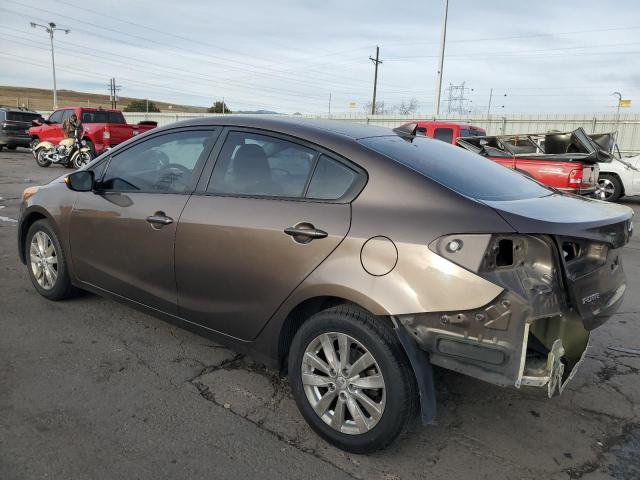 KIA FORTE LX 2014 brown  gas KNAFX4A60E5223596 photo #3