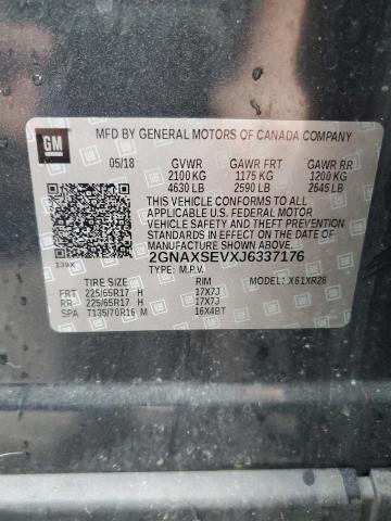 2018 CHEVROLET EQUINOX LT - 2GNAXSEVXJ6337176