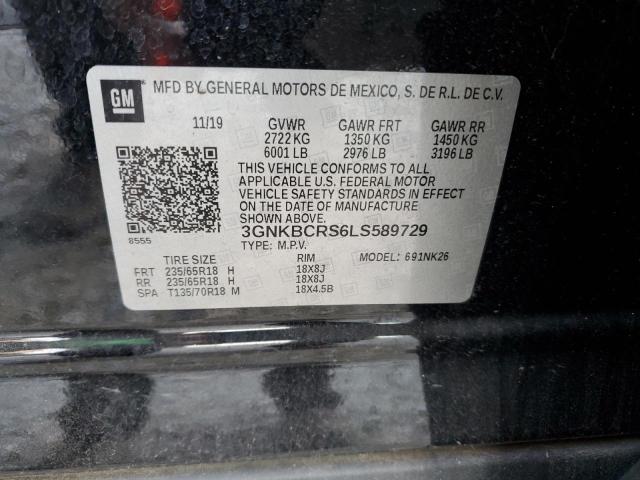 2020 CHEVROLET BLAZER 2LT - 3GNKBCRS6LS589729