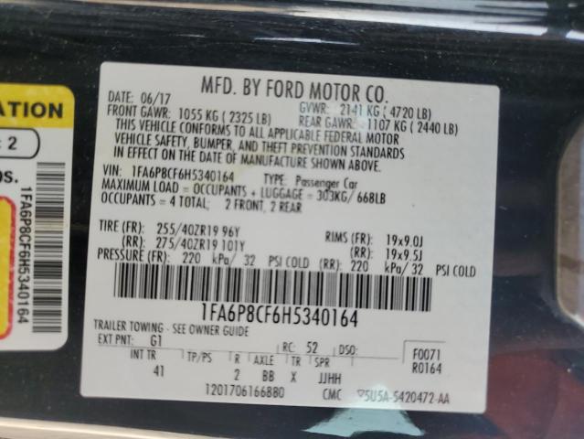 2017 FORD MUSTANG GT - 1FA6P8CF6H5340164