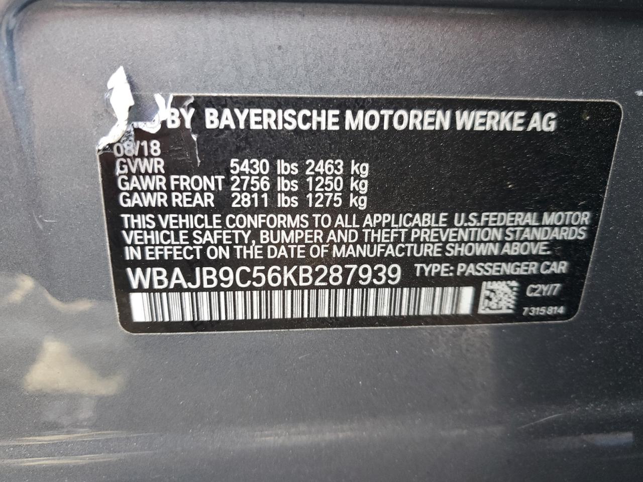 Lot #2986316215 2019 BMW M550XI