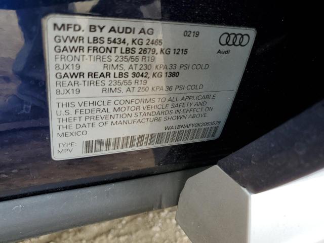 VIN WA1BNAFY0K2063579 2019 AUDI Q5 no.14