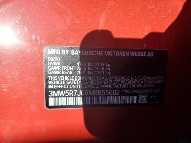 VIN 3MW5R7J06M8B55602 2021 BMW 3 SERIES no.12