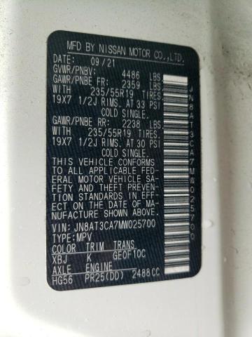 2021 NISSAN ROGUE SL - JN8AT3CA7MW025700