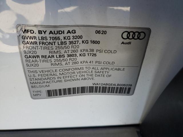 2020 AUDI E-TRON SPO - WA12ABGE4LB035209