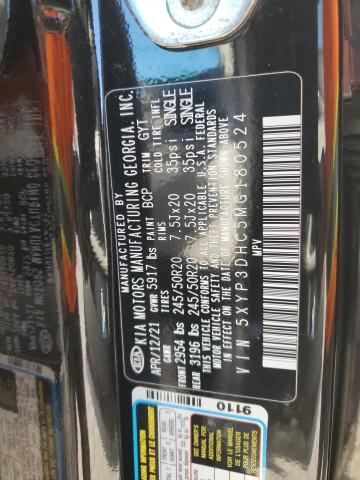 2021 KIA TELLURIDE - 5XYP3DHC5MG180524