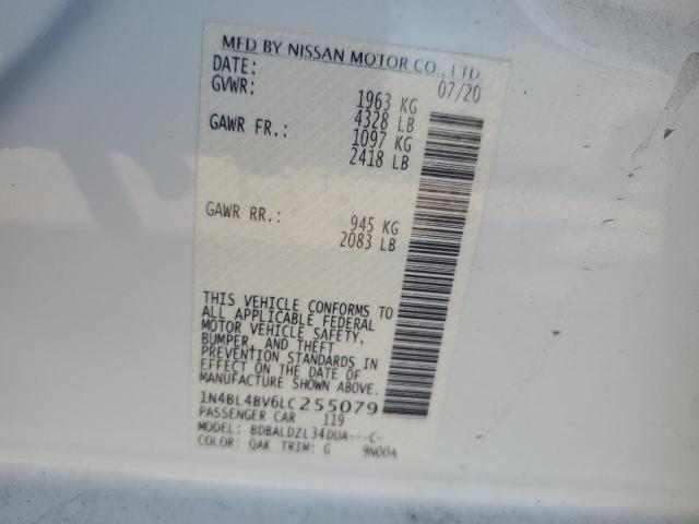 2020 NISSAN ALTIMA S 1N4BL4BV6LC255079