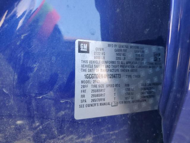 2017 CHEVROLET COLORADO Z - 1GCGTDEN4H1284773