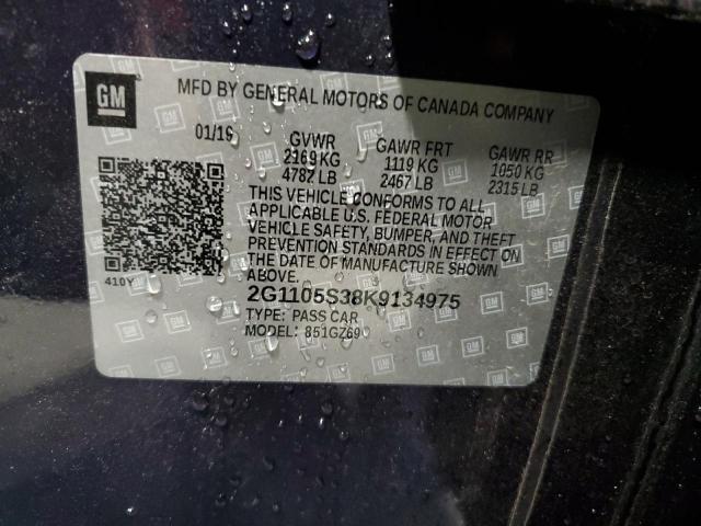 VIN 2G1105S38K9134975 2019 CHEVROLET IMPALA no.12