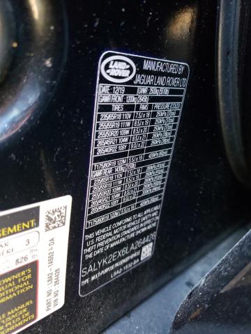 2020 LAND ROVER RANGE ROVE - SALYK2EX6LA264426