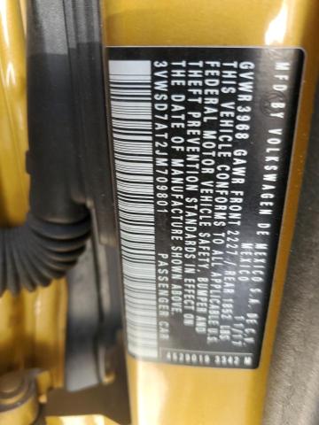 2018 VOLKSWAGEN BEETLE DUN 3VWSD7AT2JM709801