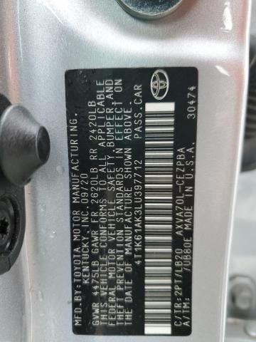 2020 TOYOTA CAMRY XSE - 4T1K61AK3LU397712
