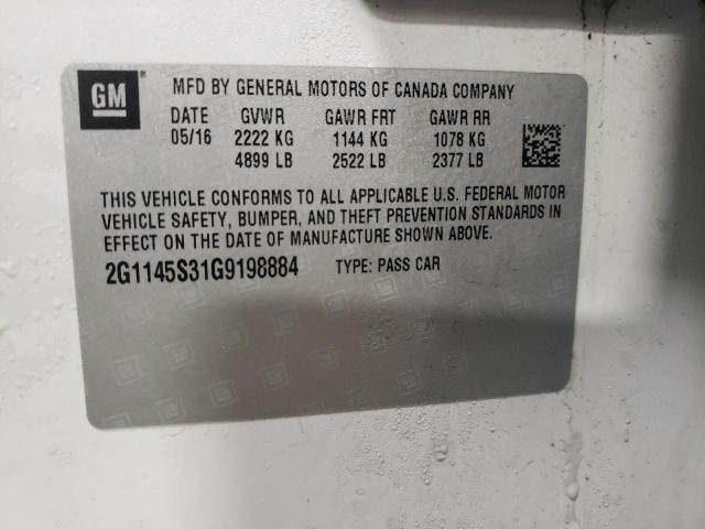 2016 CHEVROLET IMPALA LTZ - 2G1145S31G9198884