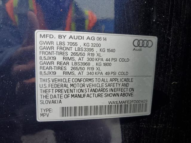 VIN WA1LMAFE2FD001429 2015 AUDI Q7 no.12