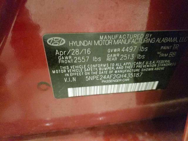 2016 HYUNDAI SONATA SE - 5NPE24AF2GH435187
