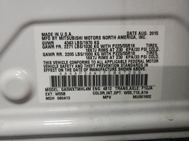 2015 MITSUBISHI OUTLANDER - 4A4AP3AW1FE047269