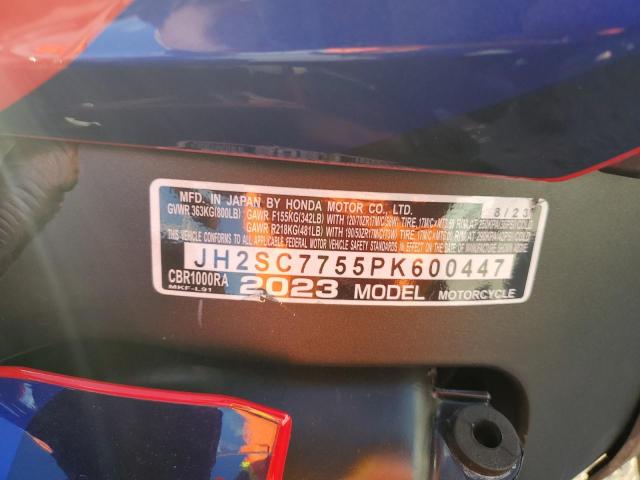2023 HONDA CBR1000 RA JH2SC7755PK600447